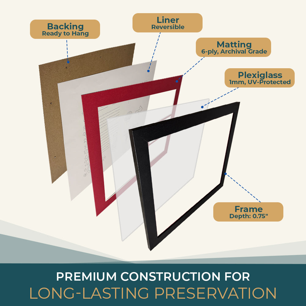 Pilgrim Artifact Frame for Compostela Certificate | Camino de Santiago Display