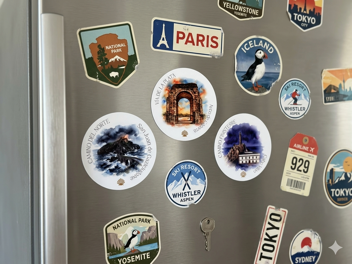 CAMINO DEL NORTE Vinyl Sticker | Watercolor