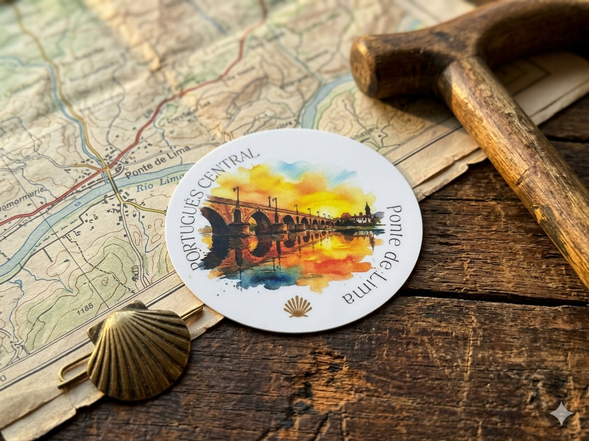 CAMINO PORTUGUÉS CENTRAL Vinyl Sticker | Watercolor