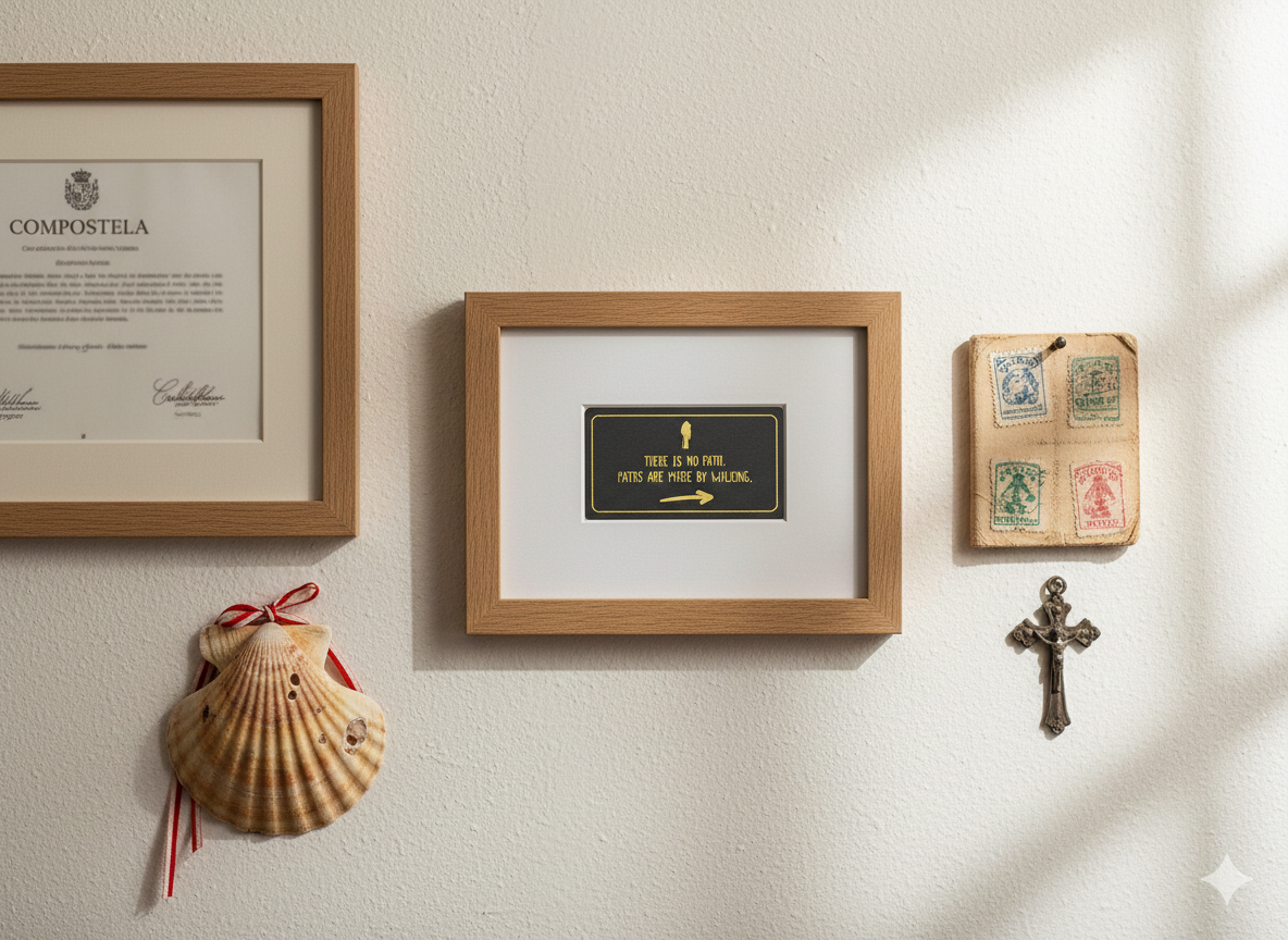 PATHS ARE MADE BY WALKING Wayfarer's Card | Gold Foil