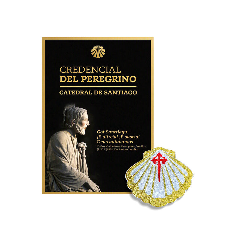 SHELL PATCH in Sparkling Gold + PILGRIM CREDENTIAL | Bundle