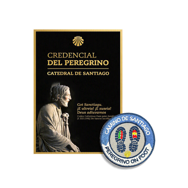 PEREGRINO ON FOOT PATCH + PILGRIM CREDENTIAL | Bundle