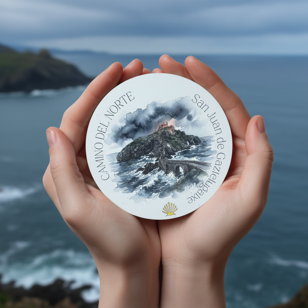 CAMINO DEL NORTE Drink Coaster | Ceramic