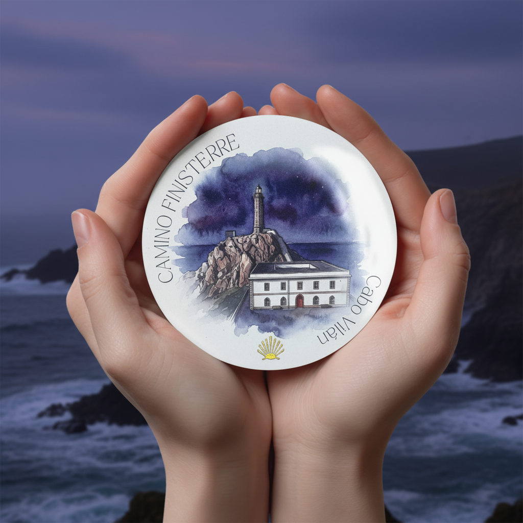 CAMINO FINISTERRE Drink Coaster | Ceramic