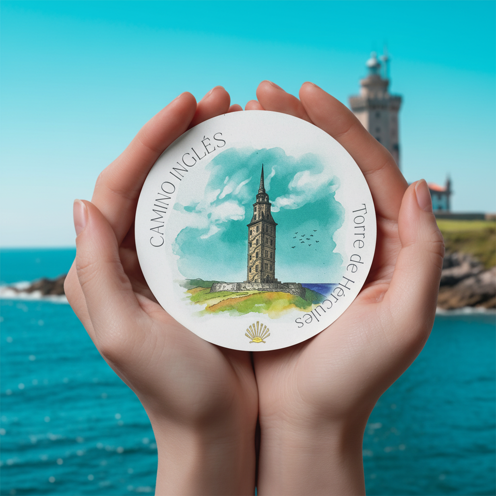 CAMINO INGLÉS Drink Coaster | Ceramic