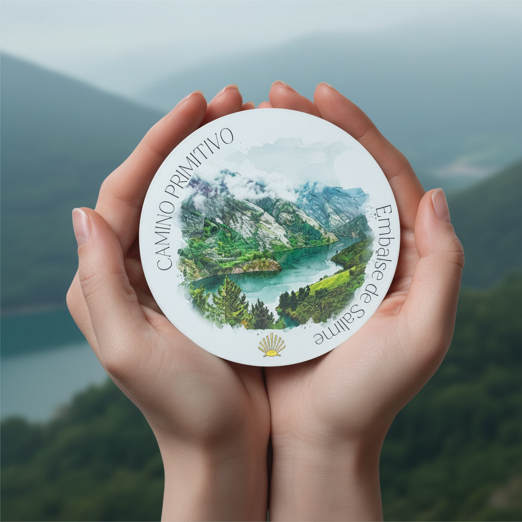 CAMINO PRIMITIVO Drink Coaster | Ceramic