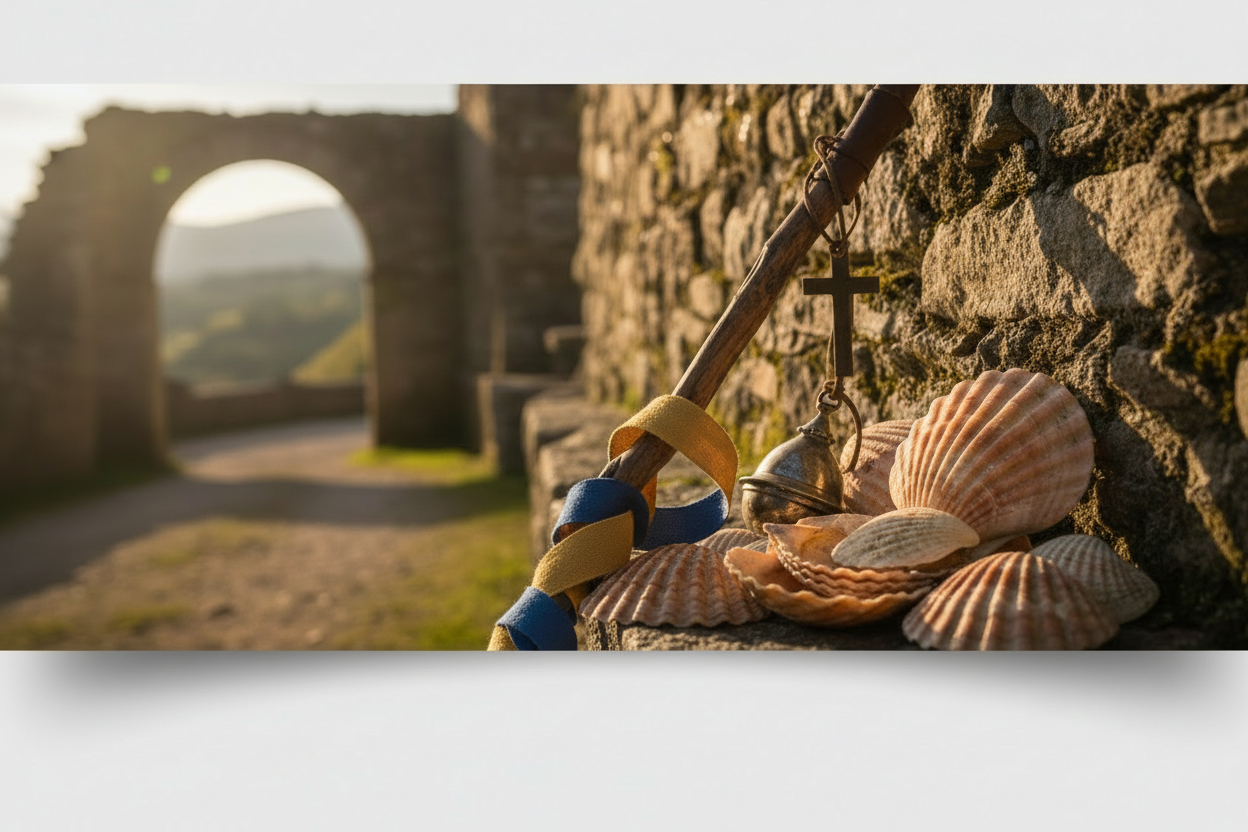 Camino Symbols with Blue and Yellow