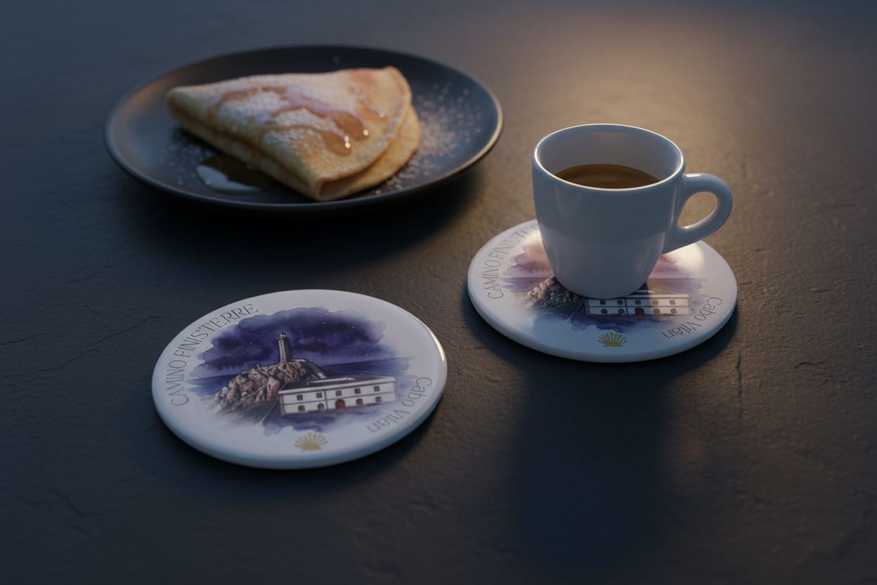 CAMINO FINISTERRE Drink Coaster | Ceramic