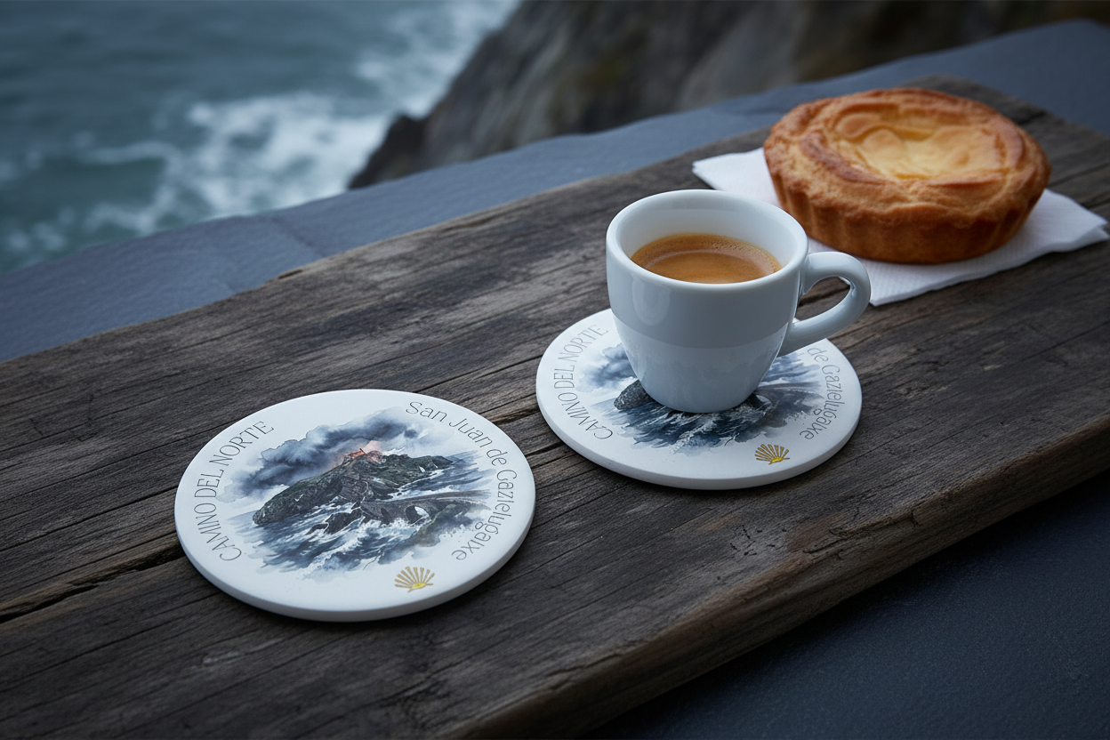 CAMINO DEL NORTE Drink Coaster | Ceramic