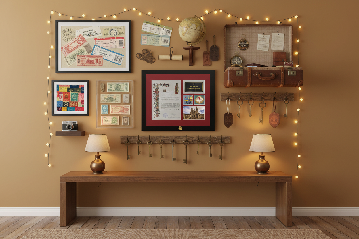 Pilgrim Artifact Frame for Compostela Certificate | Camino de Santiago Display