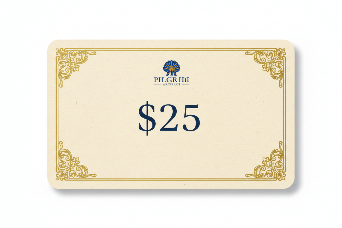 Pilgrim Artifact $25 digital gift card — a thoughtful Camino de Santiago gift, redeemable on all keepsakes 