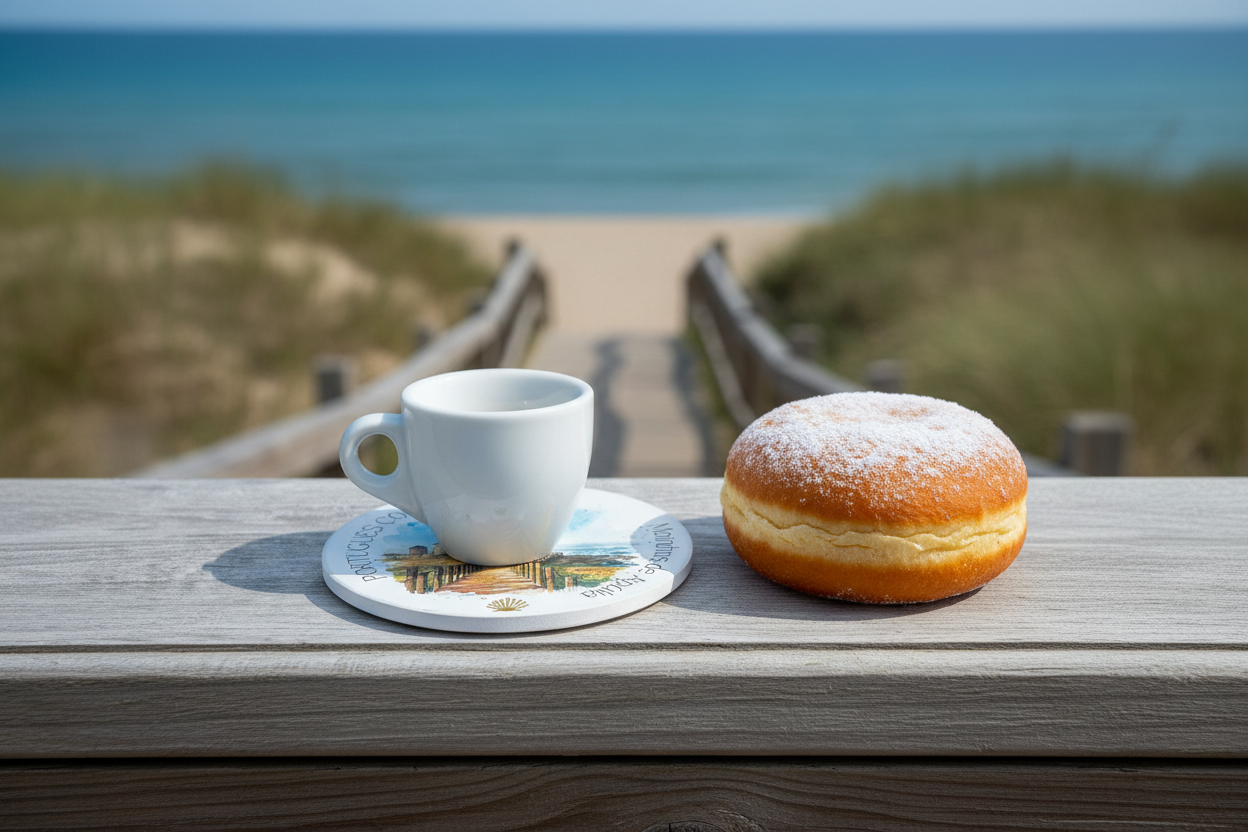 CAMINO PORTUGUÉS COASTAL Drink Coaster | Ceramic