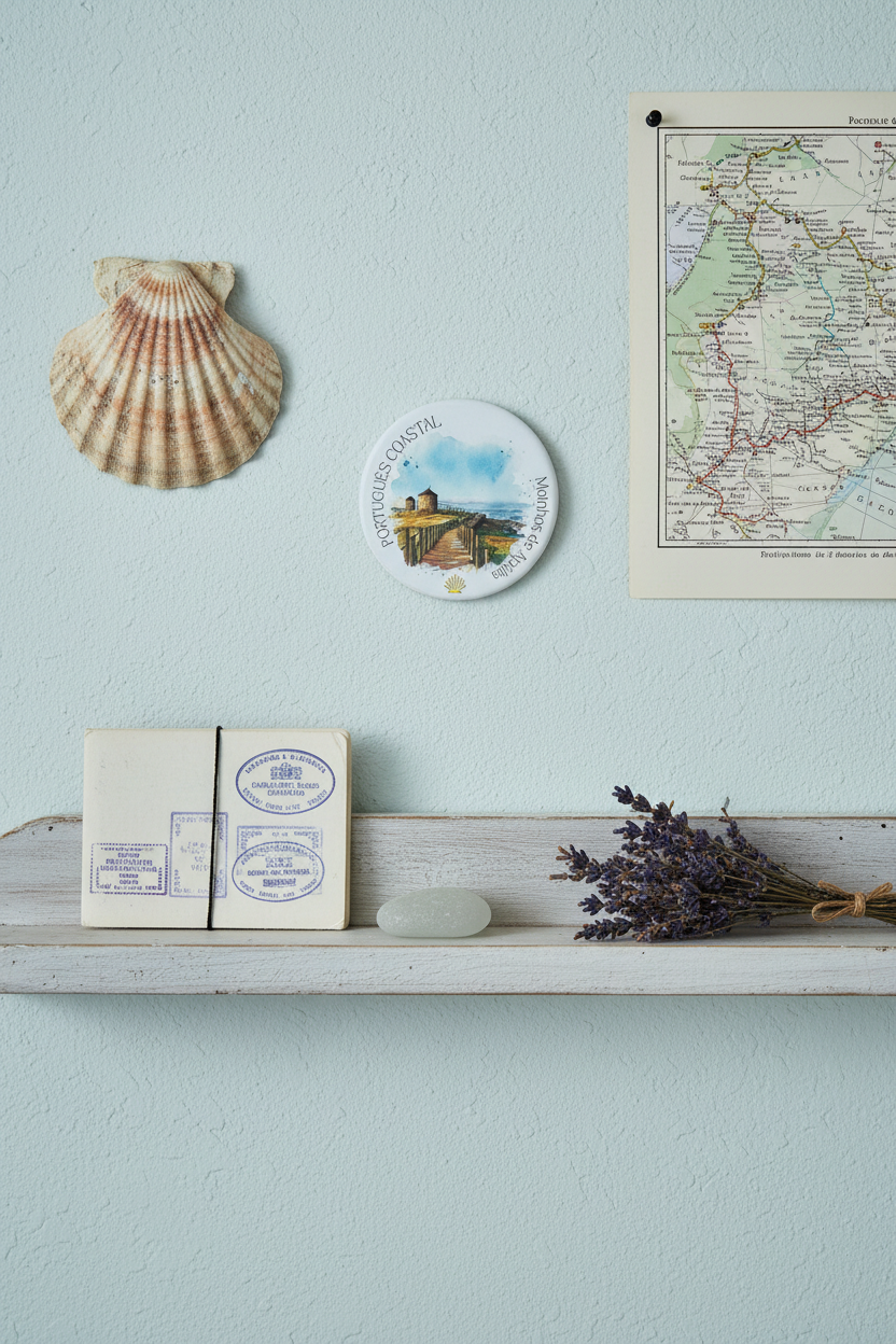 CAMINO PORTUGUÉS COASTAL Drink Coaster | Ceramic