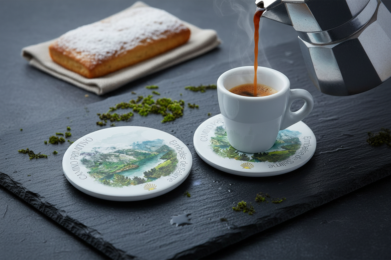 CAMINO PRIMITIVO Drink Coaster | Ceramic