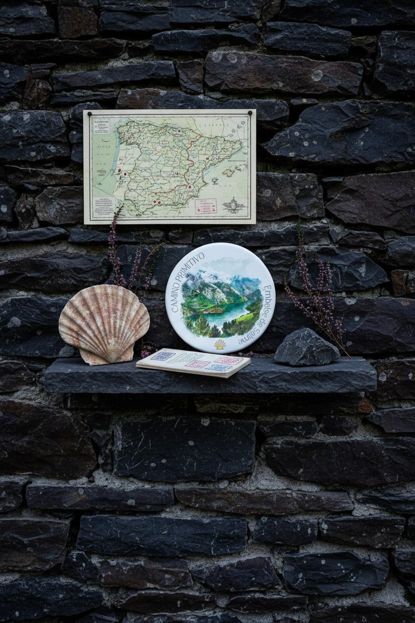 CAMINO PRIMITIVO Drink Coaster | Ceramic